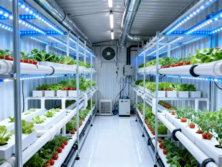 HydroBlue Indoor Fruit & Vegetable Plant Factory adopts intelligent control and vertical hydroponics, precisely matching temperature, light, water and nutrients for fruits and vegetables. Water-saving and efficient, it enables stable year-round production of tomatoes, cucumbers and other fresh veggies without pesticides, suitable for commercial mass production and home planting to enjoy scientific cultivation results.