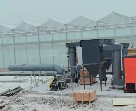 Working Through Snow: Construction Team Finishes Greenhouse & Heating Equipment Installation to Secure Spring Planting